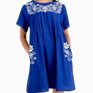 Pink City Prints Mexican Embroidered Dress